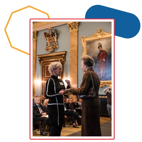 Catapult accepting Princess Royal Training Award