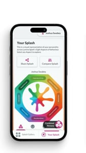 Pictures showing Lumina Splash App features - View your Splash