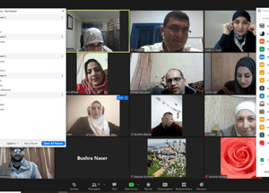 picture showing ACEIL team o a virtual workshop