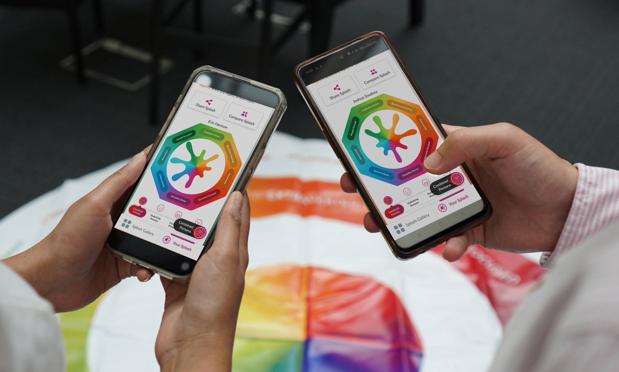 Share and Compare - Lumina Splash app