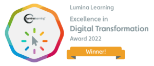 Badge celebrating a Digital Transformation Award